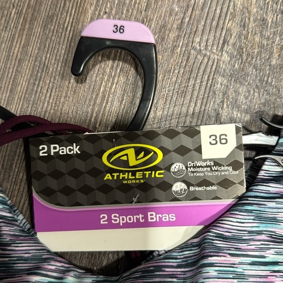 2 pack Athletic Works sport bra for girls - Picture 6 of 7